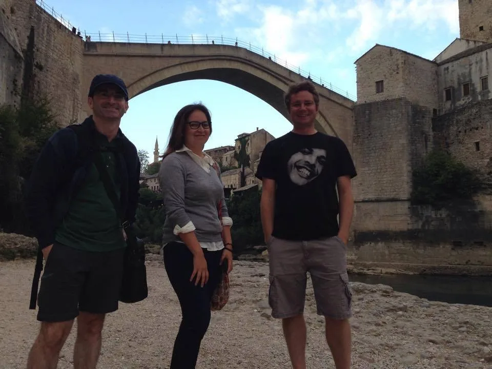 Tour group exploring Mostar's cultural landmarks